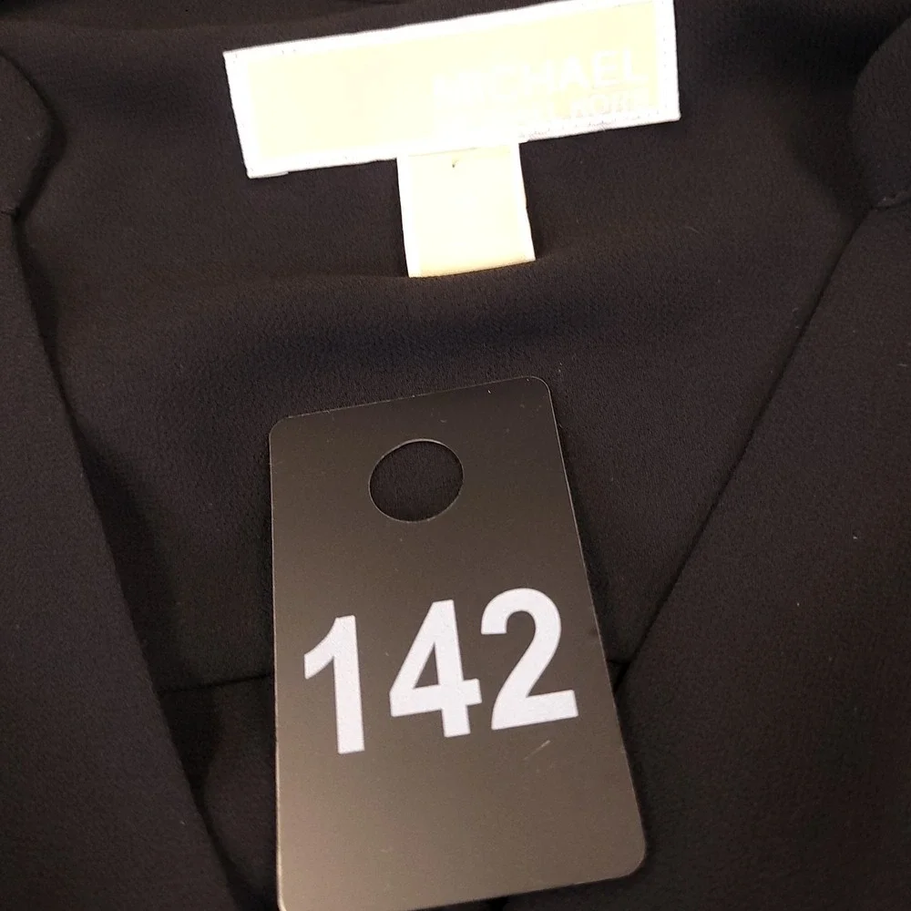 Michael Kors One Piece Jumper Women Black 100% Polyester Jersey Lined Sleeveless